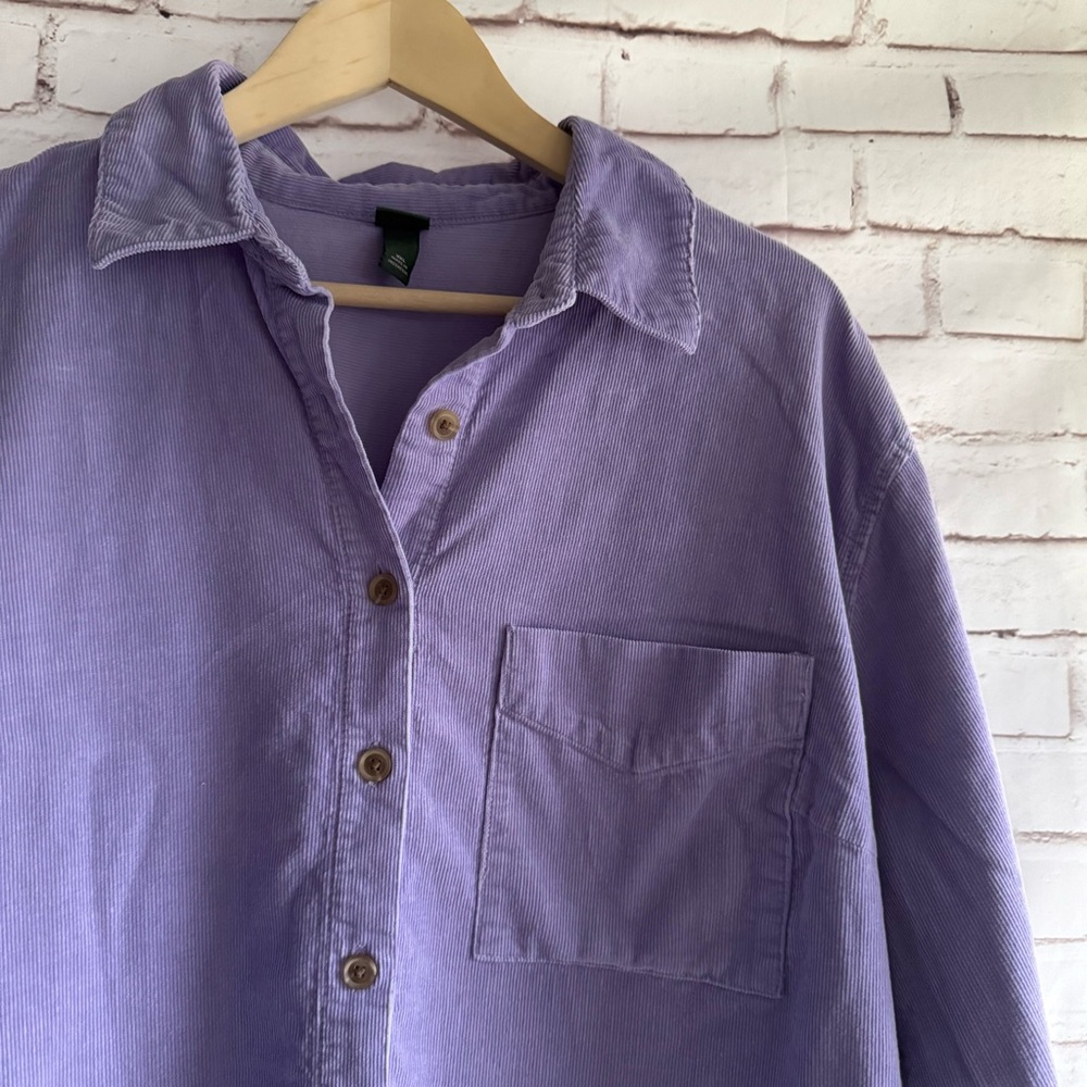 Wild Fable Lavender Corduroy Shirt - Picture 2 of 5